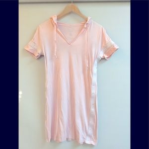 Michael KorsCotton hooded V-neck t-shirt dress